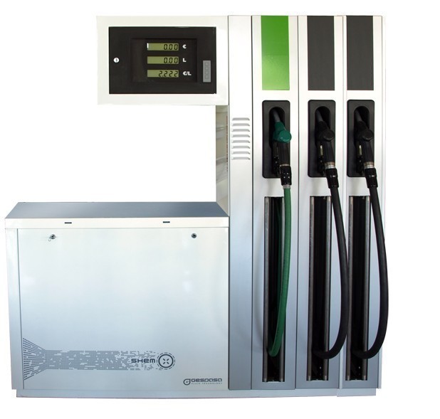 GESPASA SHEM Blue dispenser for AdBlue®, med digitalt display, integrert flowmeter og robust design for profesjonell bruk.